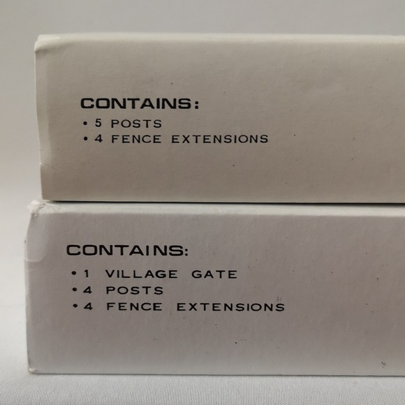 Vintage & New in Boxes Heritage Village Collection Wrought Iron Fence Posts Gate - Picture 6 of 6